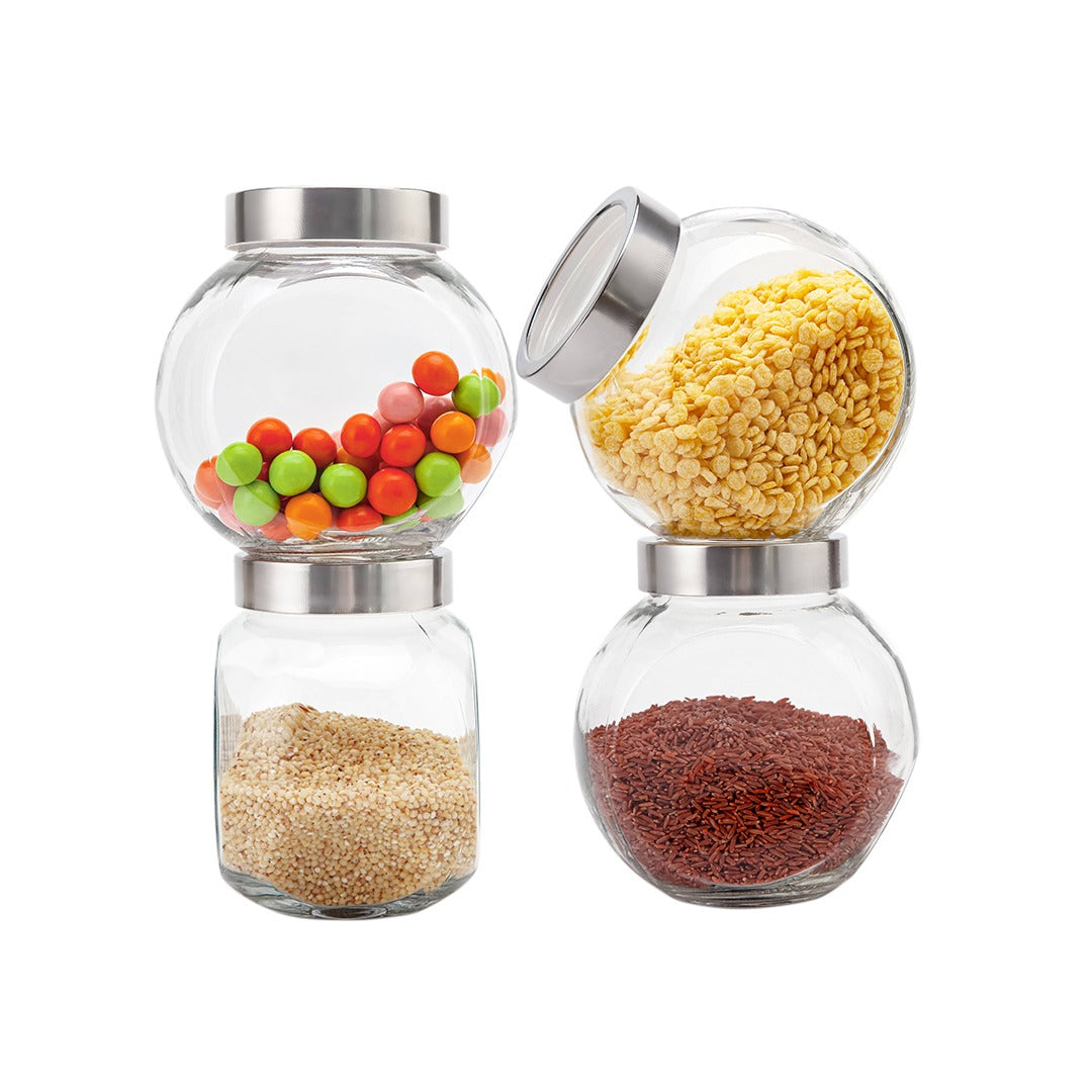 IMANI 4PCS GLASS CANISTER 