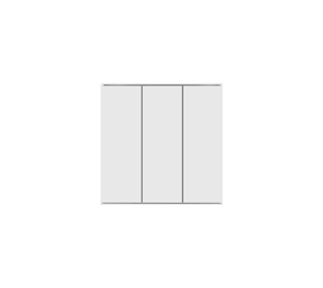 3 gang 1 way plate switch - سويتش ابيض 3دقمه