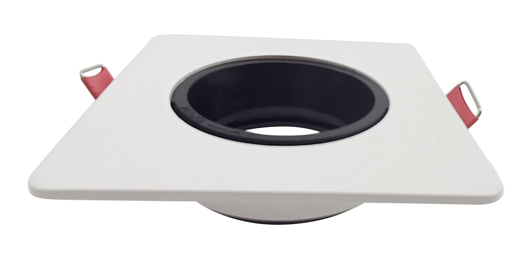 Firefly Housing 9L x 9W x 3H -Circular  Cutout Ø7.5 - White+Matt Black
