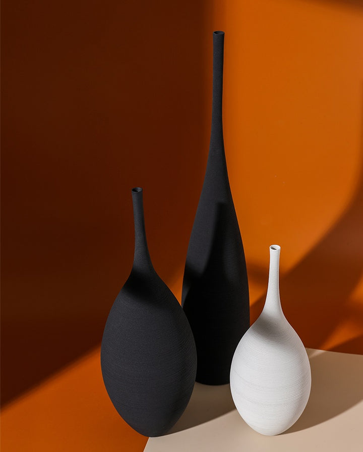 Firefly Claro Porcelain Vase H46cm - Black