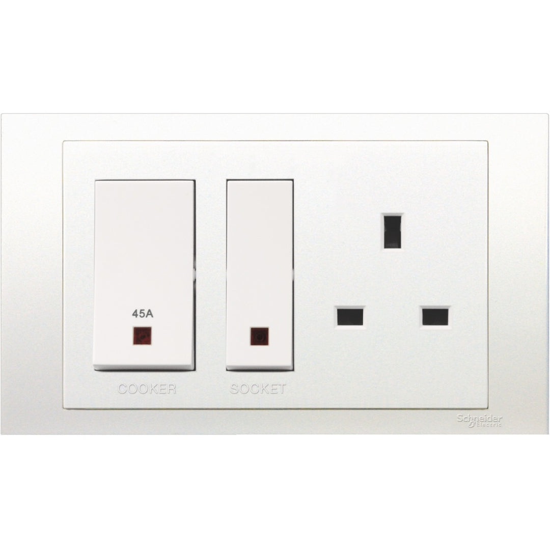 Firefly VIVACE 45A 250V Cooker Control Unit - White