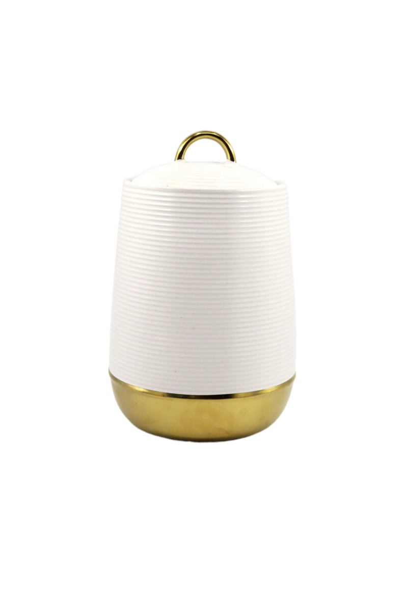 Firefly Roberts Coffee Canister Porcelain - White/Gold