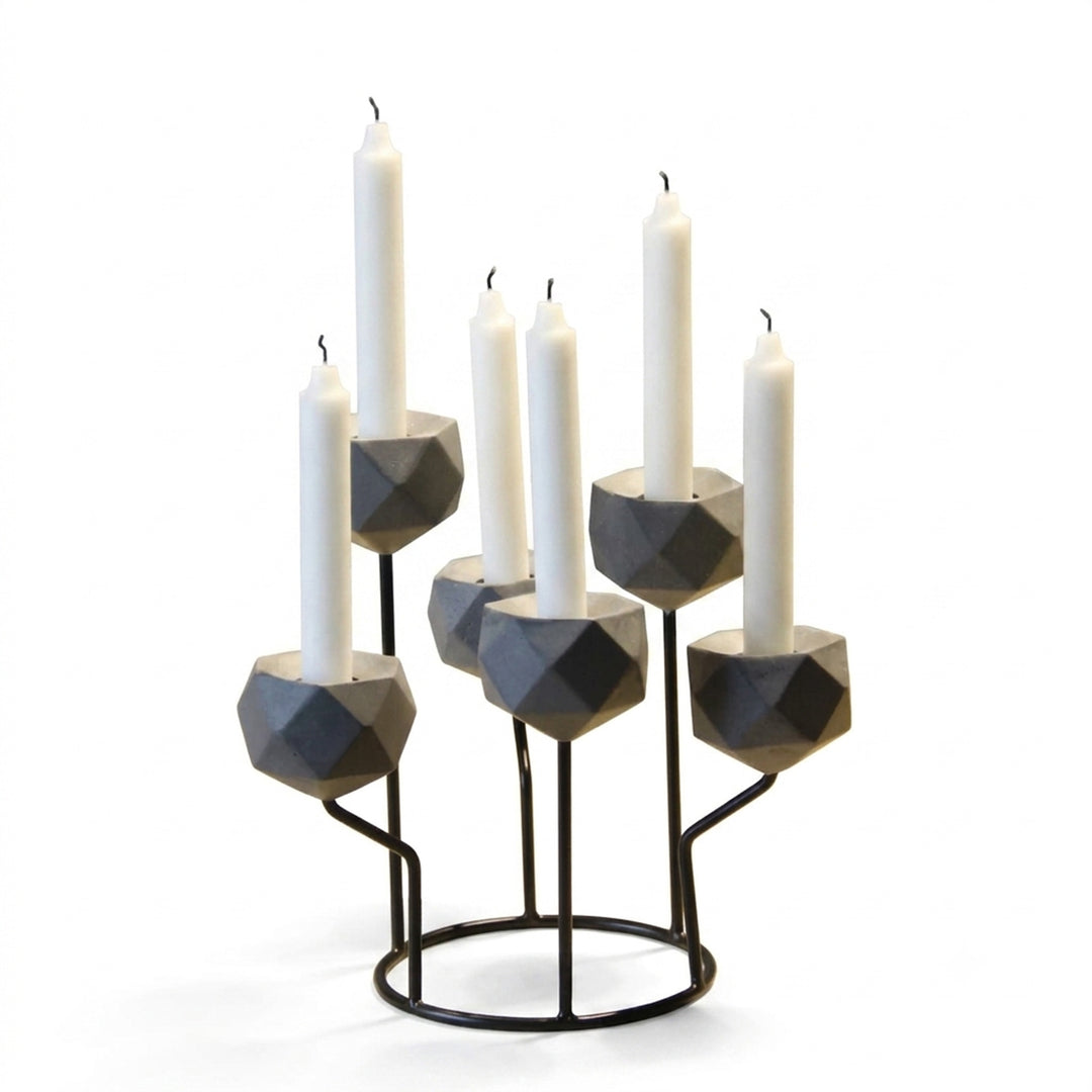 CANDLE HOLDER L29*W29*H26.5 IRON+RESIN حامل شمعة