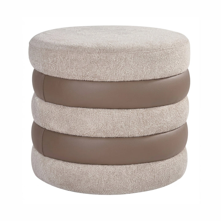 ALREZA OTTOMAN 55 X50.5CM BROWN