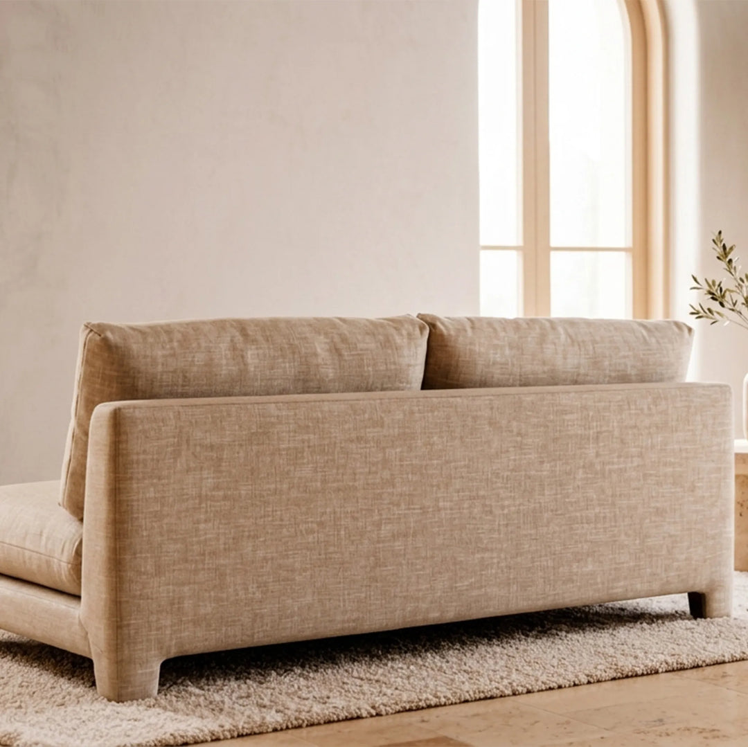 ESTHER 2 SEATER SOFA ARMLESS 160W X90D X78H CM BEIGE