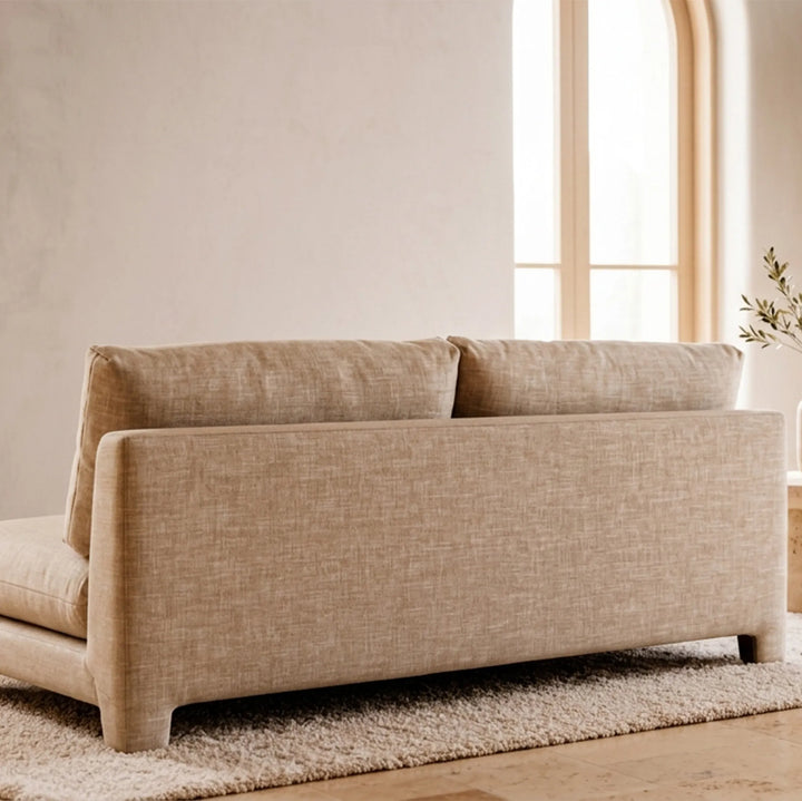 ESTHER 2 SEATER SOFA ARMLESS 160W X90D X78H CM BEIGE