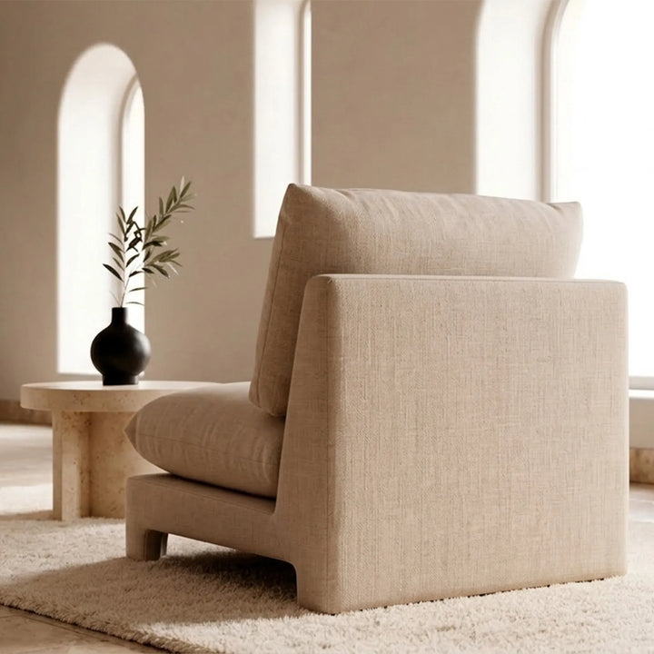 ESTHER 1 SEATER SOFA ARMLESS 80W X92D X78H CM BEIGE