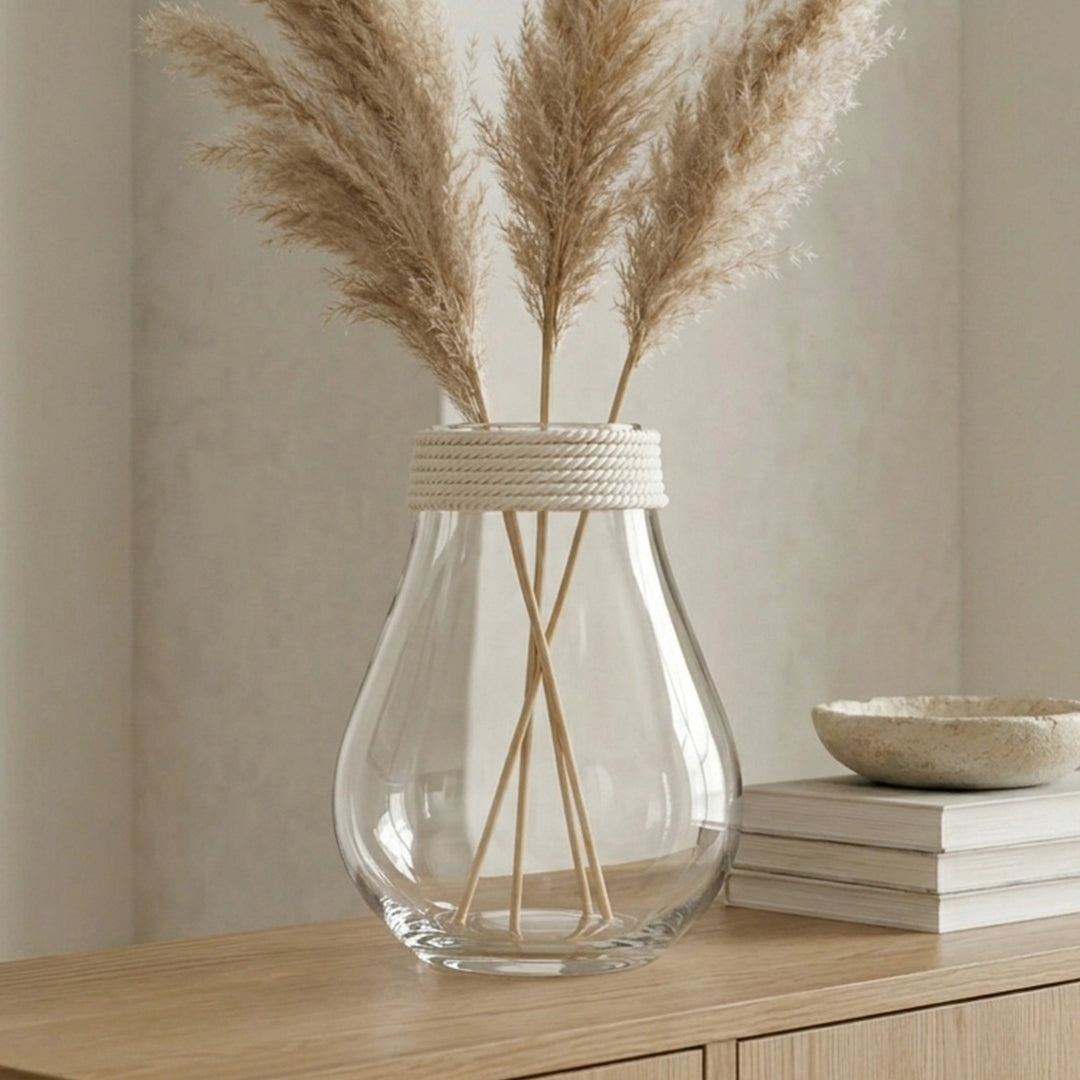 VASE 19*19*26CM GLASS فازة