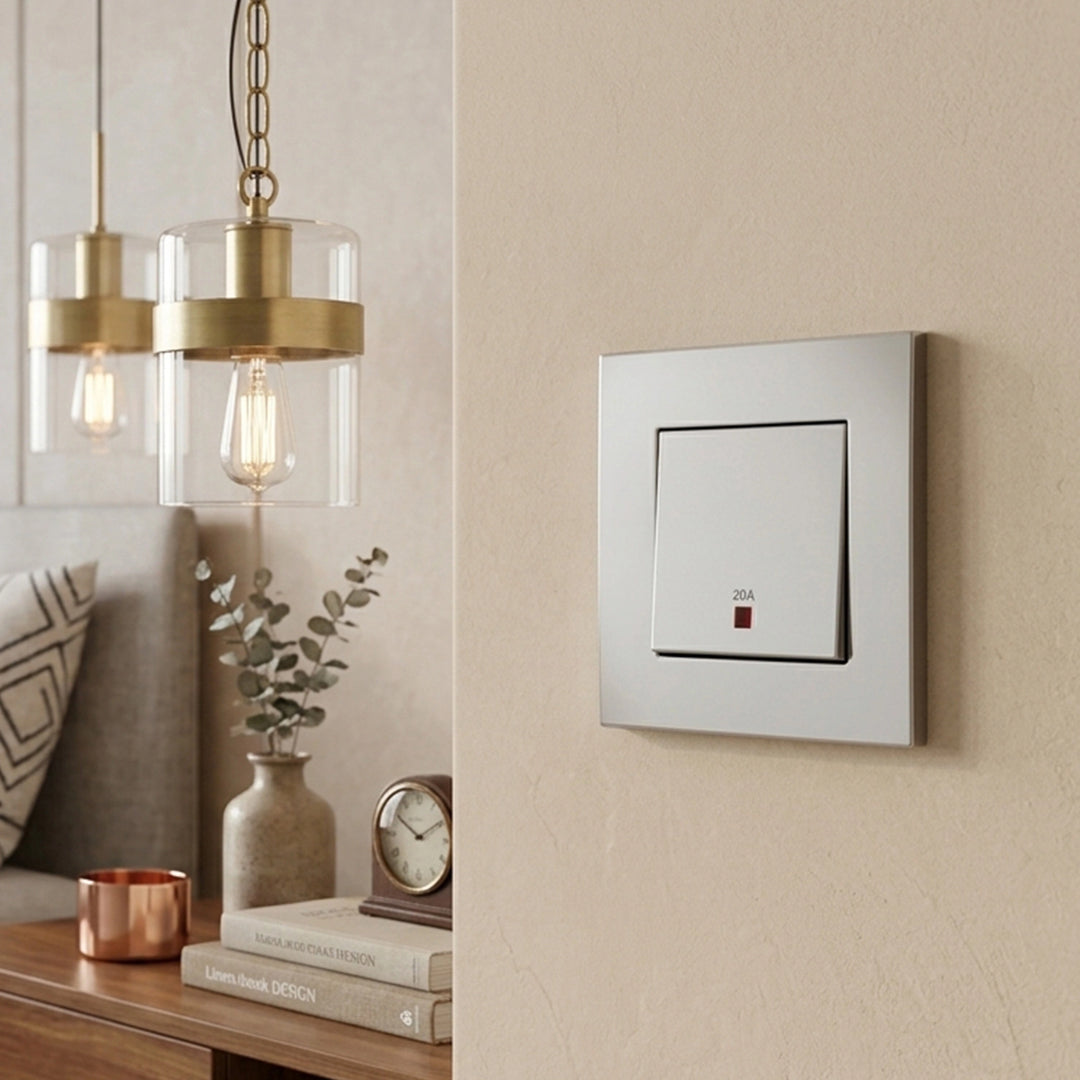 VIVACE -20A 250V 1G DP SW W/ NE &amp; E, AS Switch 