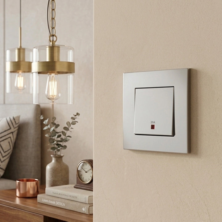 VIVACE -20A 250V 1G DP SW W/ NE &amp; E, AS Switch 
