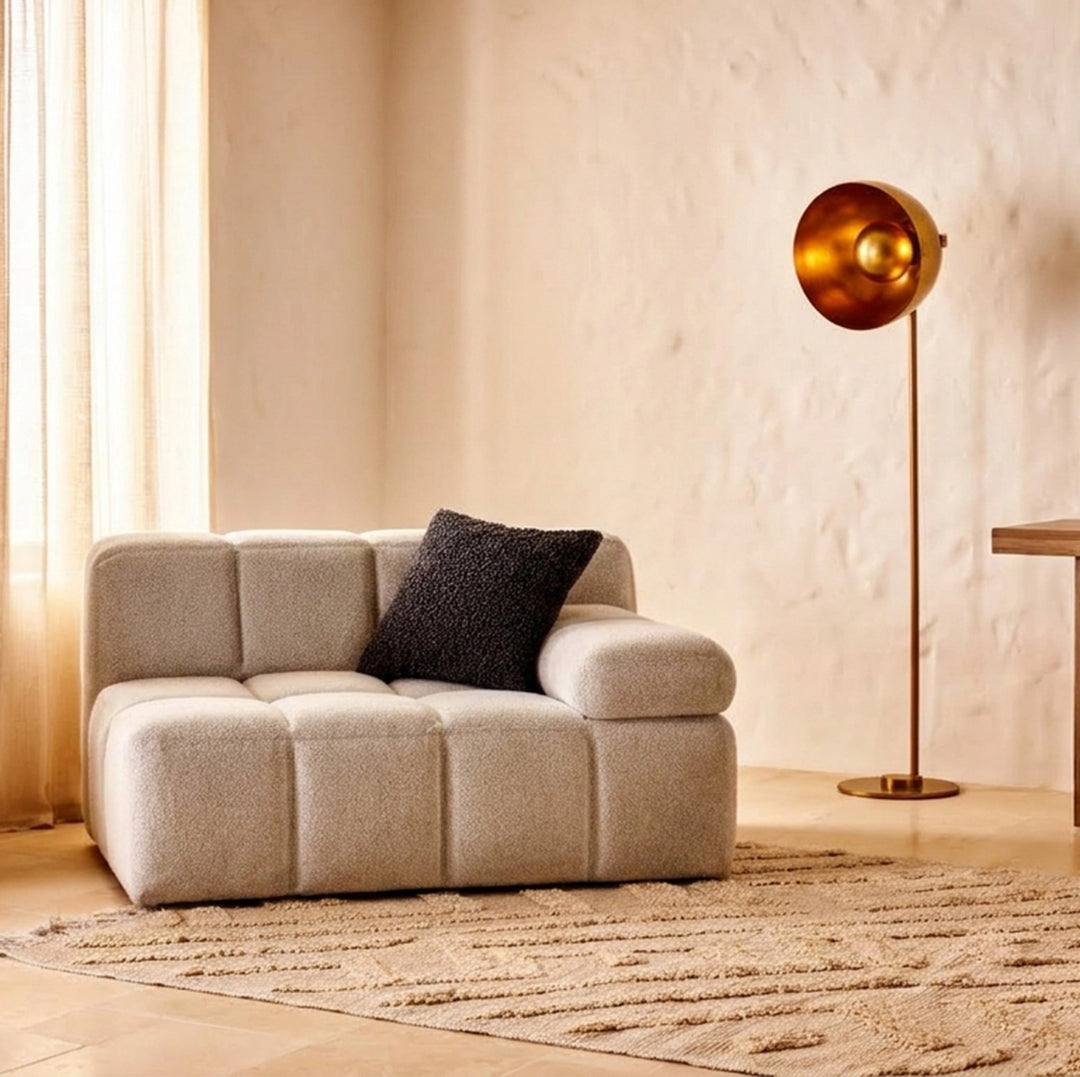 SILO LEFT ARM 1 SEATER SOFA Light Grey