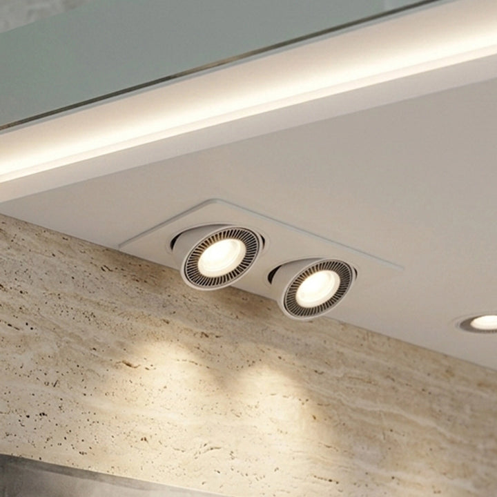 COB  2*7W /2  WH 190*95M  AN 18° 3000K- سبوت لايت
