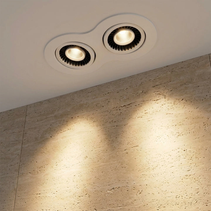 COB 2*7W /2s Wh+Bk190*95 AN 18° 3000K- Spot Light