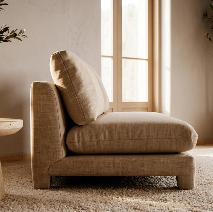 ESTHER 2 SEATER SOFA ARMLESS 160W X90D X78H CM BEIGE