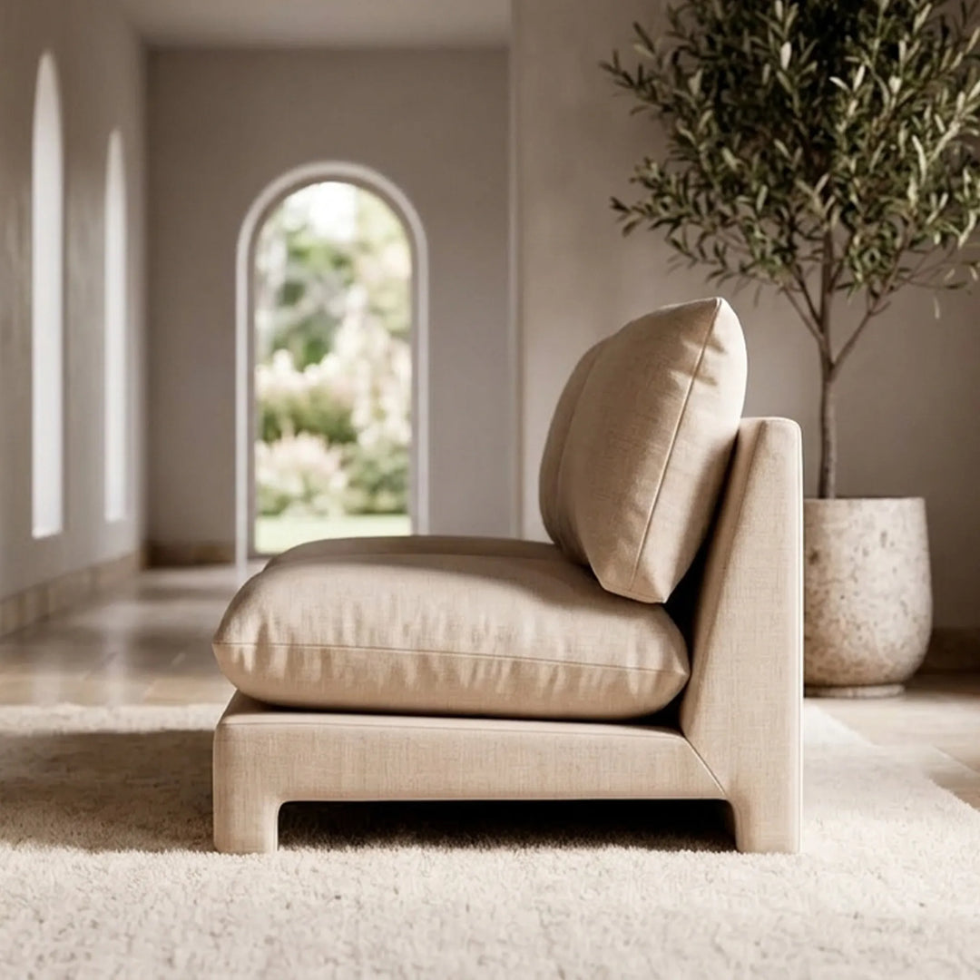 ESTHER 1 SEATER SOFA ARMLESS 80W X92D X78H CM BEIGE