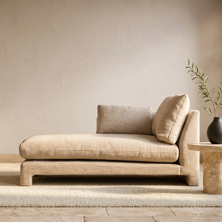 ESTHER CHAISE WITH RIGHT ARM 88.5W X151D X78H CM BEIGE