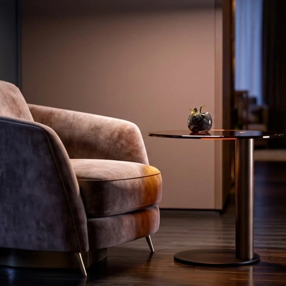 DION SIDE TABLE D55x50CM, AMBER