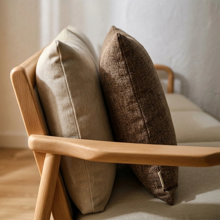 TWILL CUSHION 47CM X47CM GREYISH-BROWN