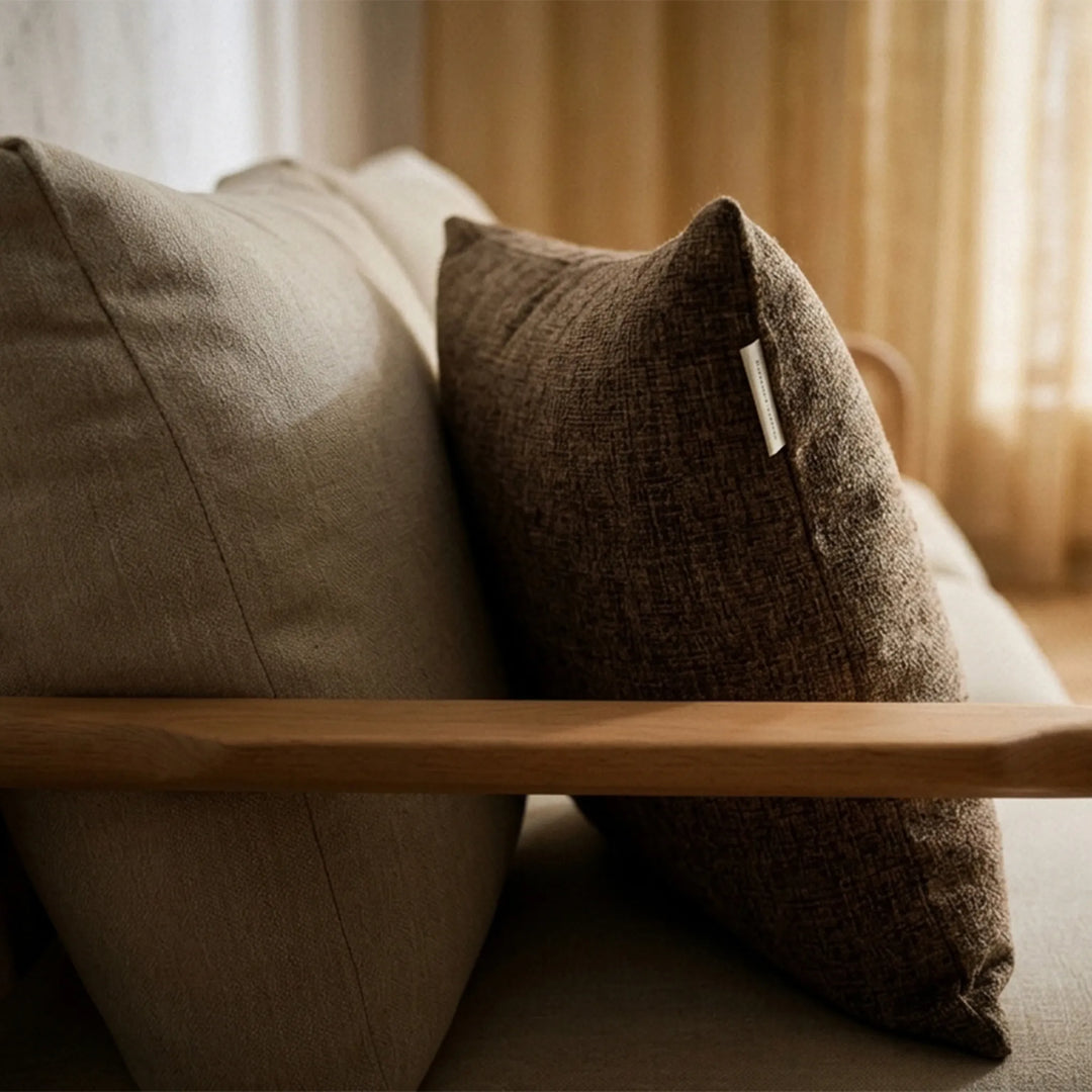 TWILL CUSHION 47CM X47CM GREYISH-BROWN