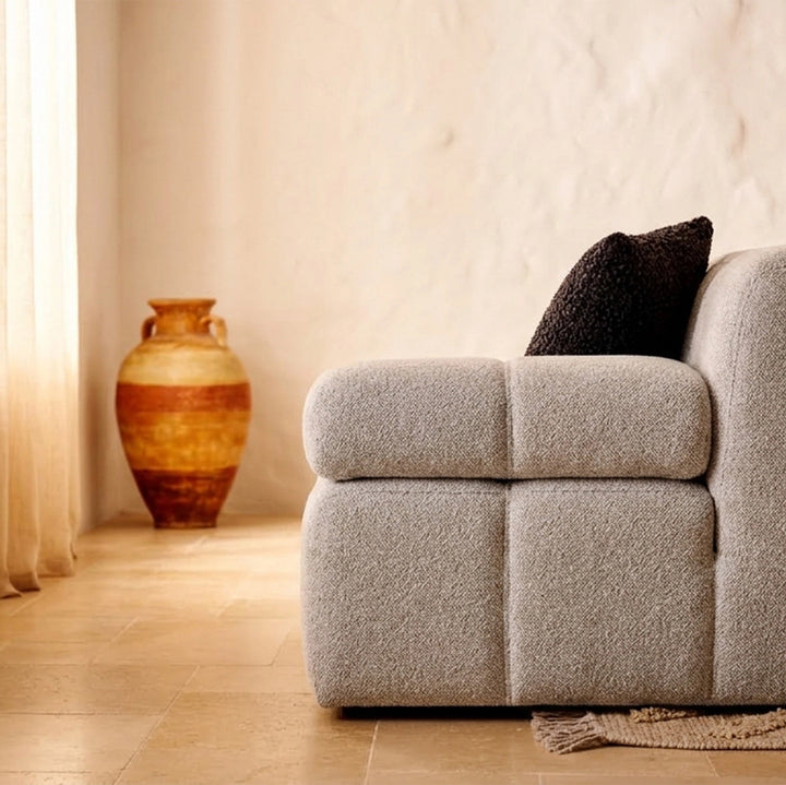 SILO LEFT ARM 1 SEATER SOFA Light Grey