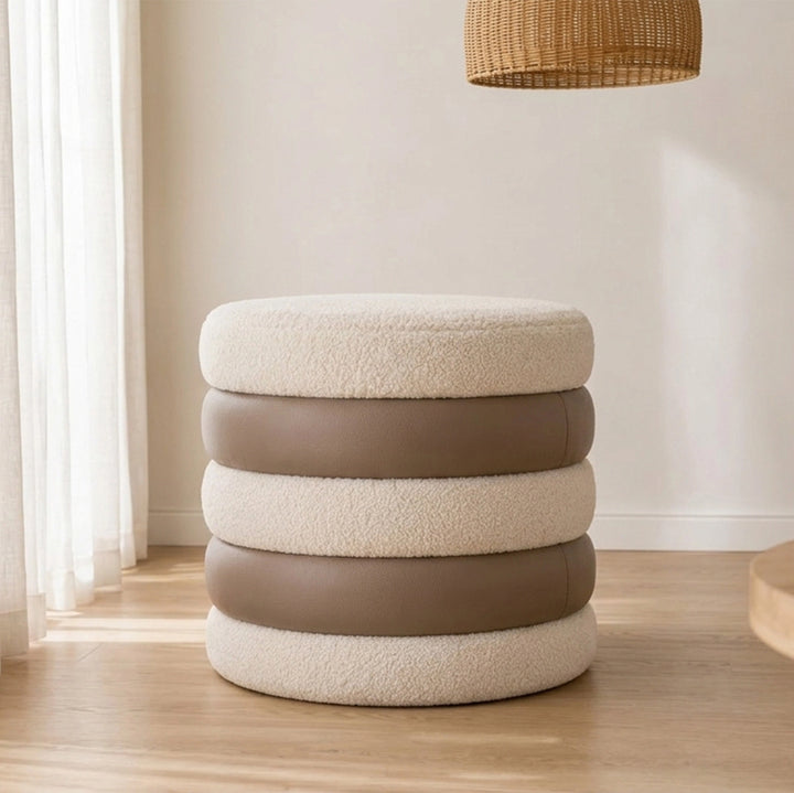 ALREZA OTTOMAN 55 X50.5CM BROWN
