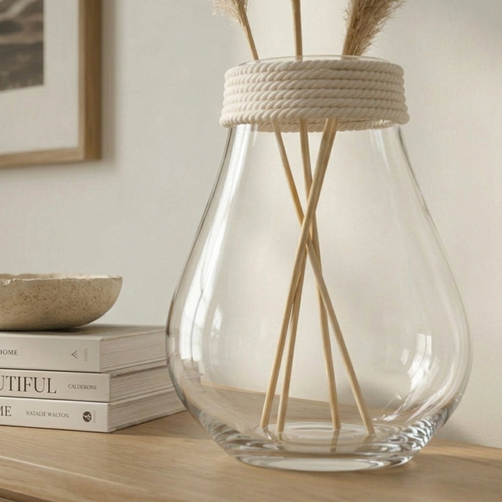 VASE 19*19*26CM GLASS فازة