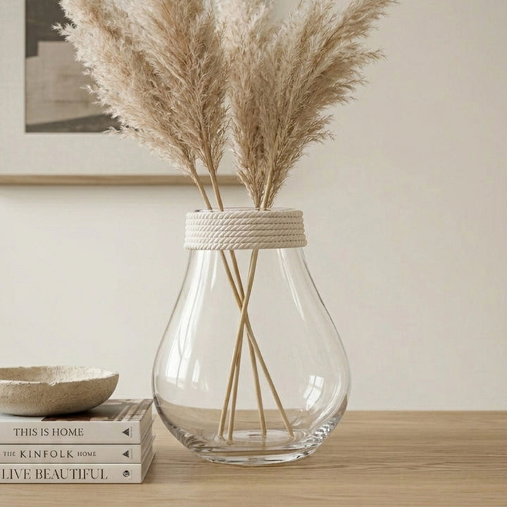 VASE 19*19*26CM GLASS فازة