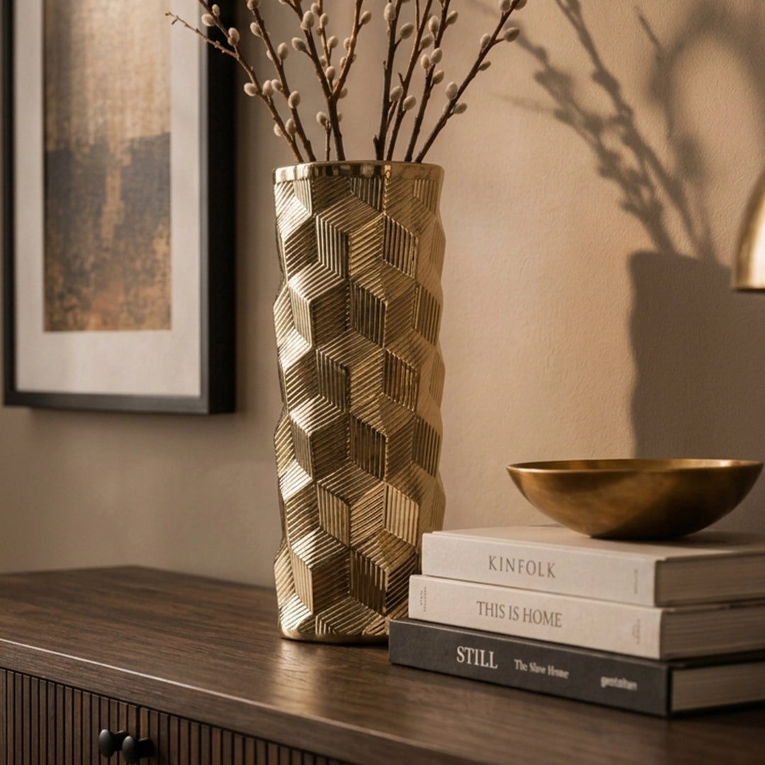 VASE 11.5*11.5*36CM CERAMIC  فازة