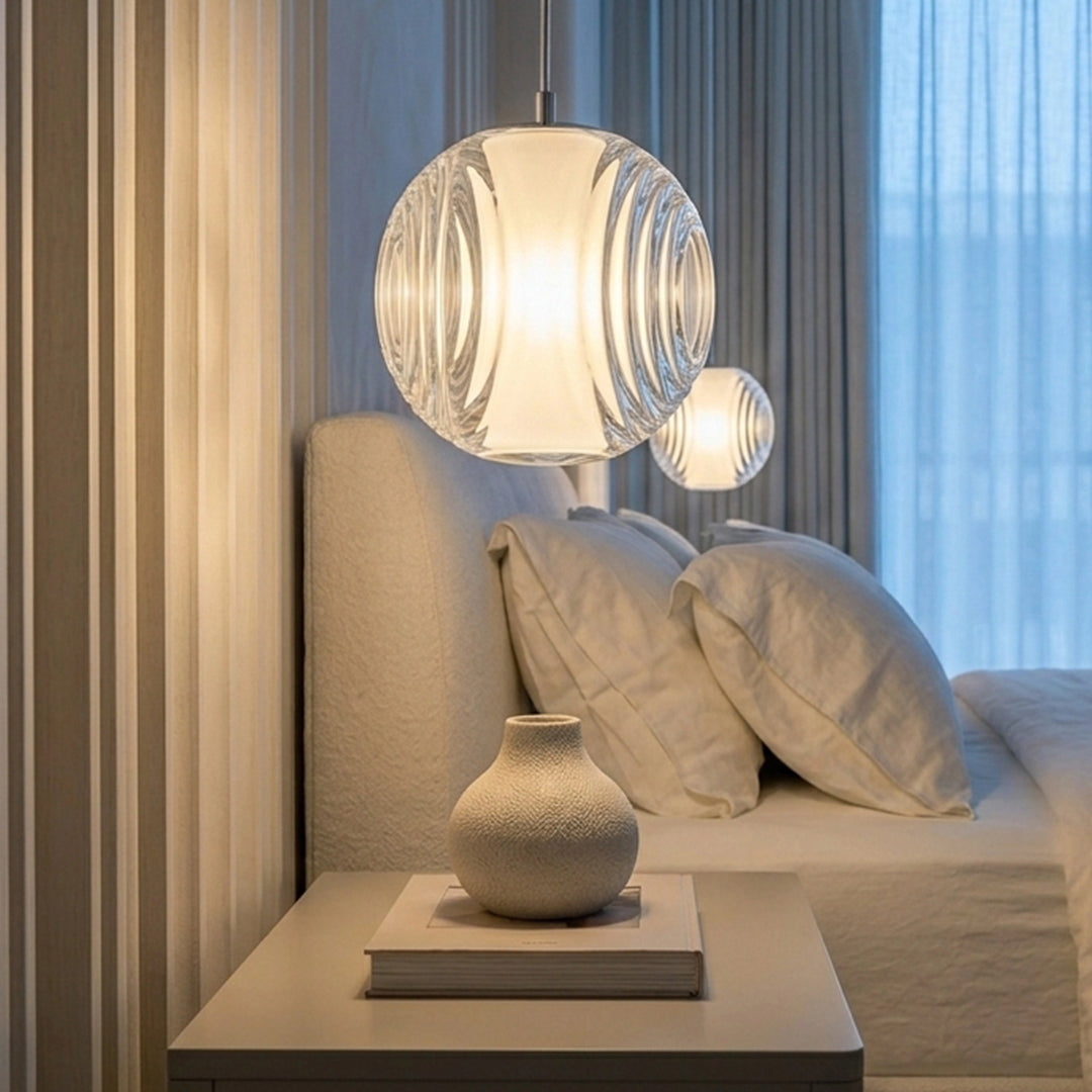 Pendant Lamp 6W 3M Cable White Chrome Transparent