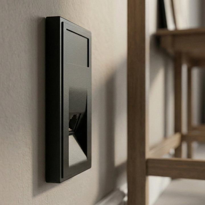 Ultimate - slimline RJ11 TELEPHONE socket - 1 gang -BKDimmer Phone