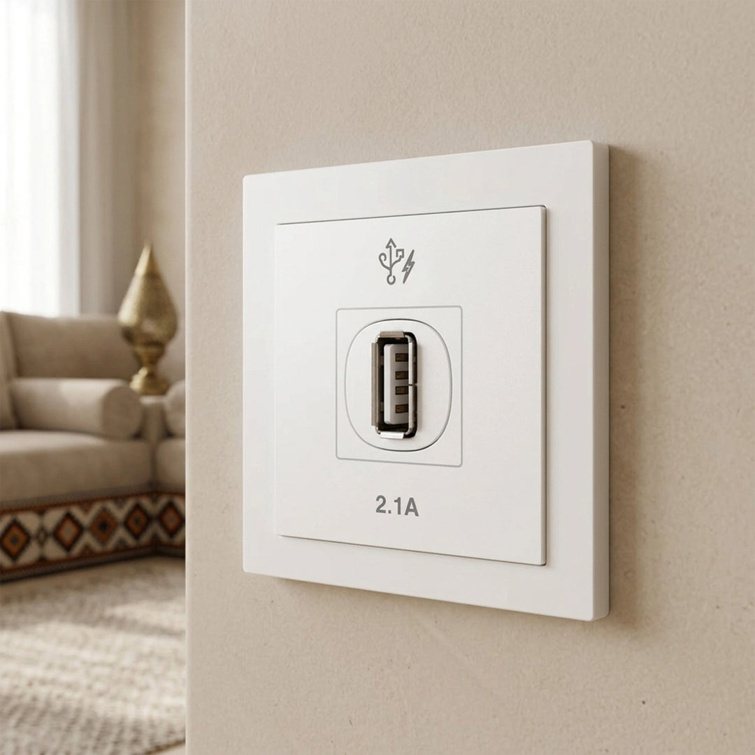 VIVACE - 1 x 2.1A USB Charger, WE - WH Black Charger