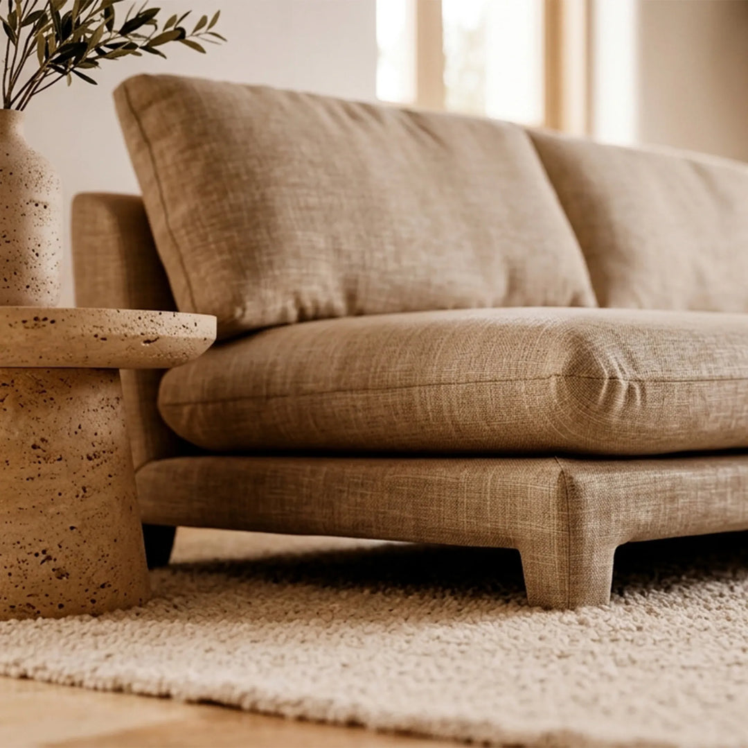 ESTHER 2 SEATER SOFA ARMLESS 160W X90D X78H CM BEIGE