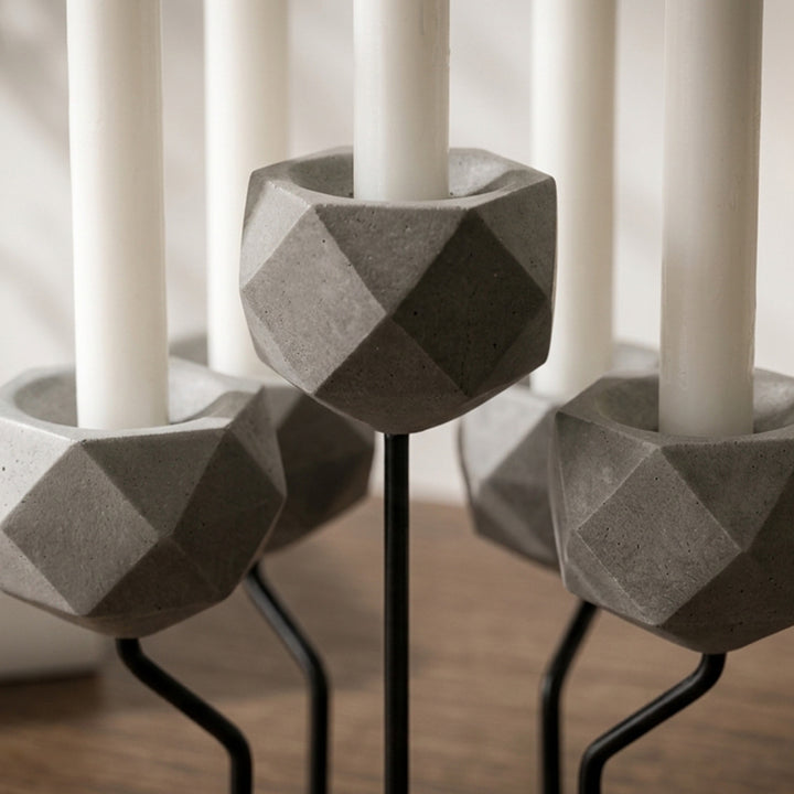 CANDLE HOLDER L29*W29*H26.5 IRON+RESIN حامل شمعة
