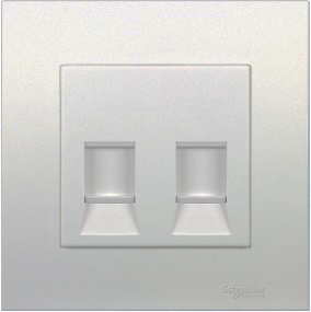 Firefly VIVACE 2G CAT 6 Data Outlet with Shutter - Silver