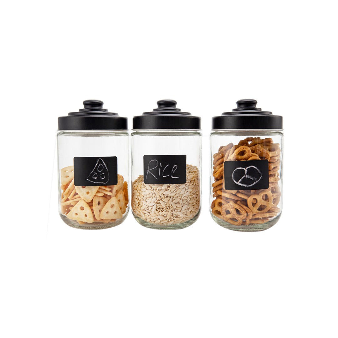 CORA 3PCS GLASS CANISTER