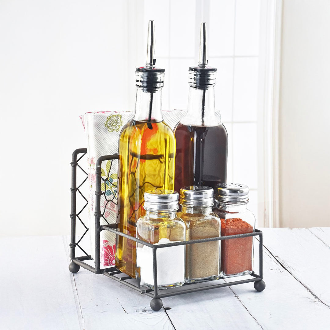 ARI GLASS & NAPKIN HOLDER 
