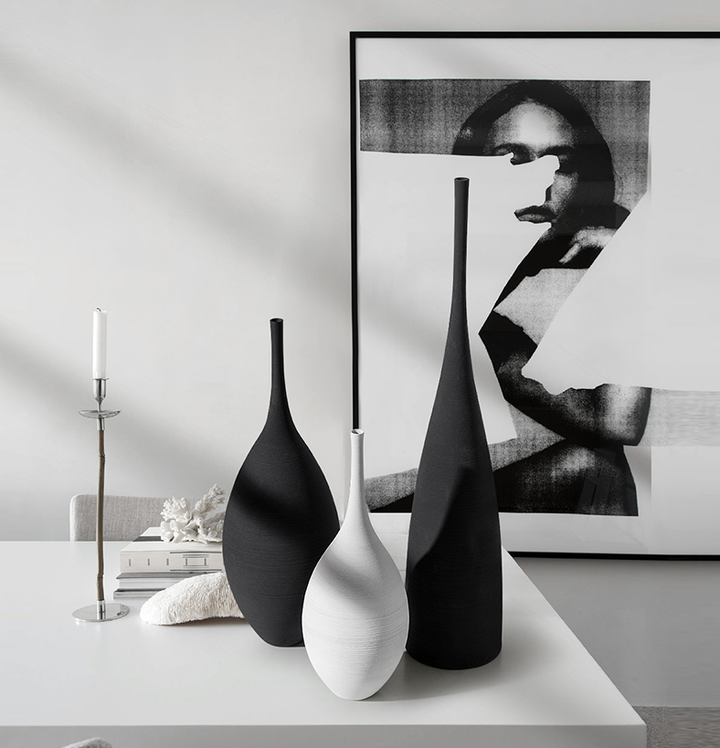 Firefly Claro Porcelain Vase H46cm - Black