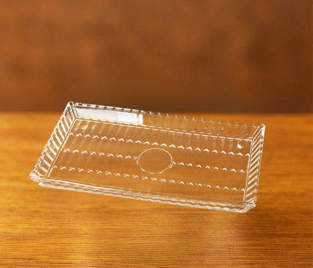 Aura Fruit Serving Plate - Transparent Glass