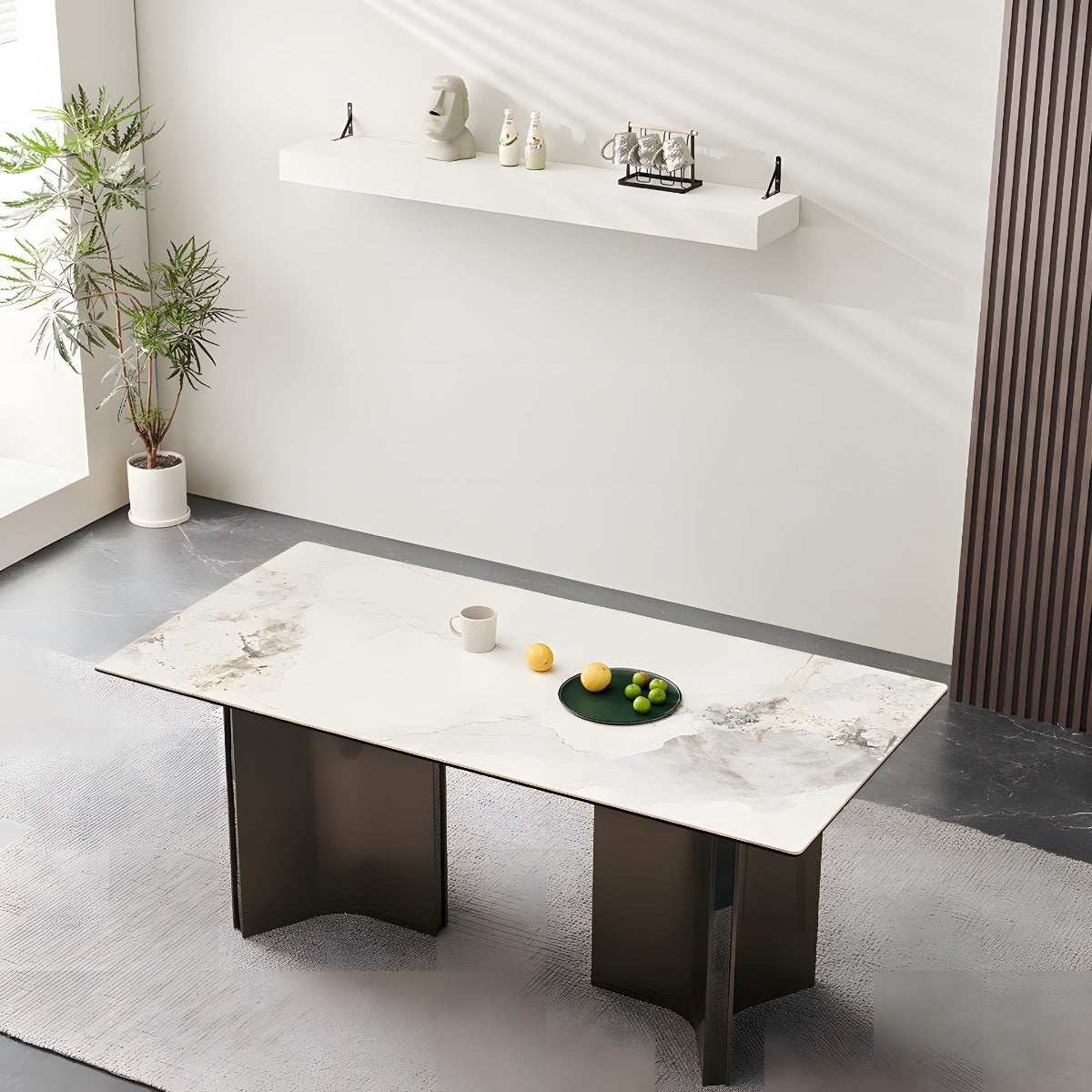 Armen Dining Table 240×110×75cm - White/Grey