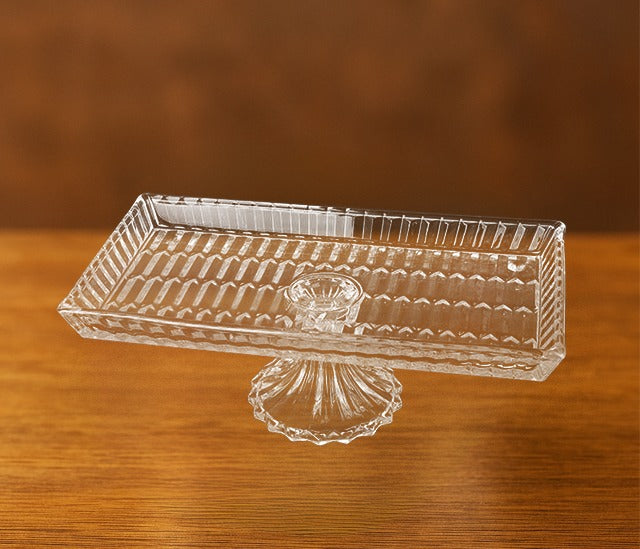 Aura Fruit Serving Plate - Transparent Glass