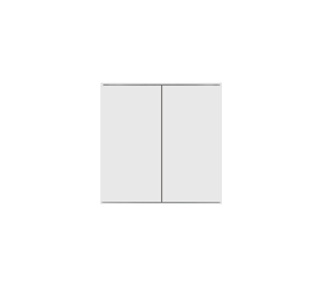 2 gang 1 way plate switch - سويتش  ابيض 2دقمه