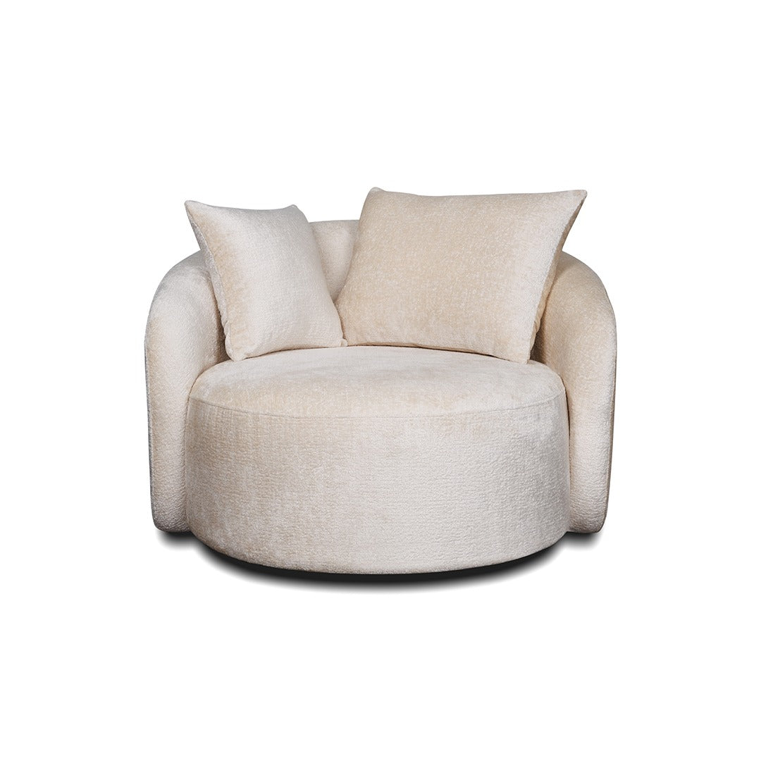 SABRINA SWIVEL ARMCHAIR BEIGE