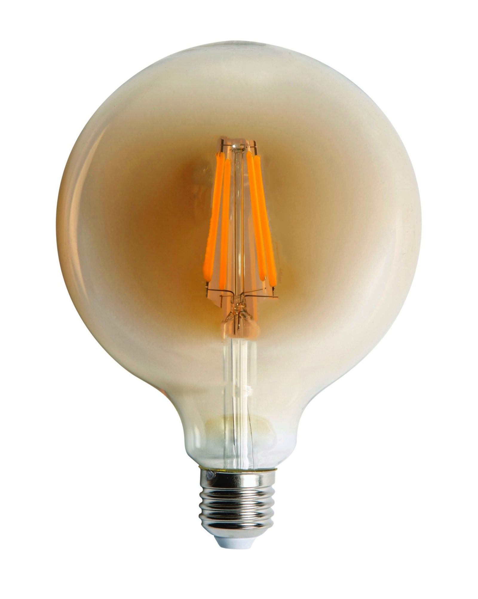 Firefly Filament Bulb G125 E27 4W DIM Amber Glass 