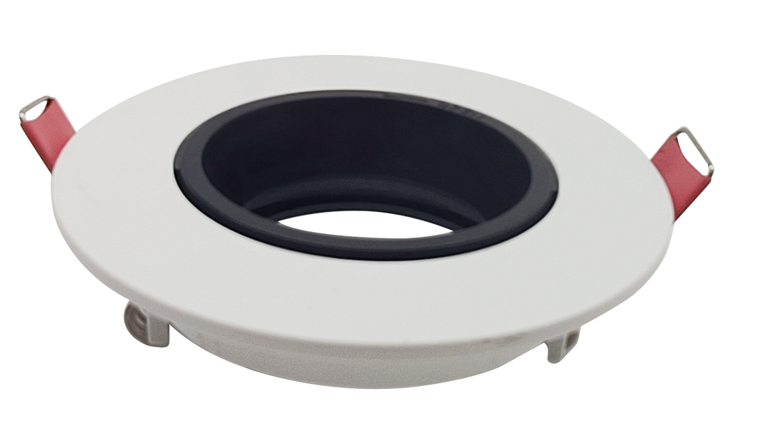 Firefly Housing 9L x 9W x 3H -Circular  Cutout Ø7.5 - White+Matt Black