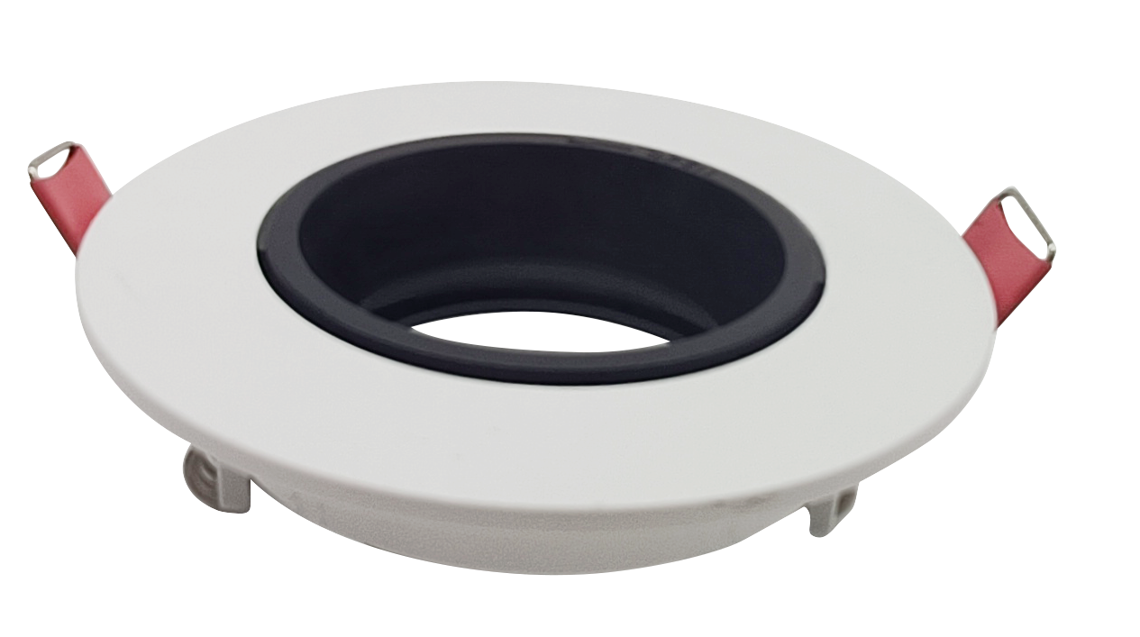 Firefly Housing 9L x 9W x 3H -Circular  Cutout Ø7.5 - White+Matt Black