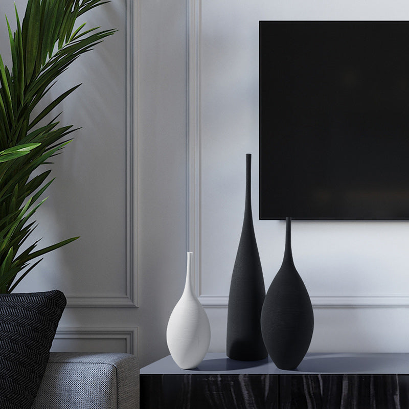 Firefly Claro Porcelain Vase H46cm - Black