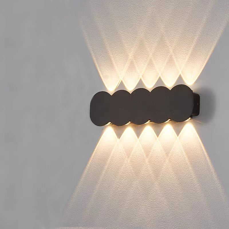 OUTDOOR WALL LIGHT 1W*10  260*80*35mm 3000K IP65 BK ابليك