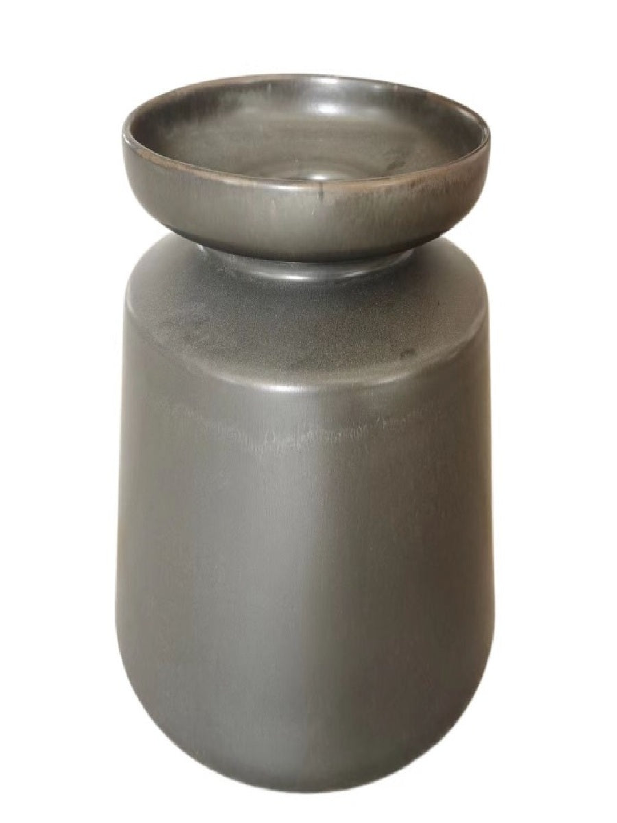 Firefly Vase Ceramic 24cm Black Volcanic