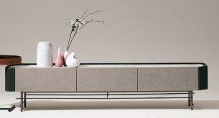 Firefly Umbra TV Cabinet - Grey/White Marble 