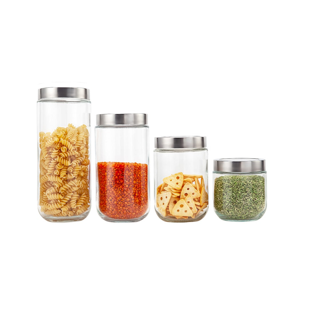 DANIELA 4PCS GLASS CANISTER